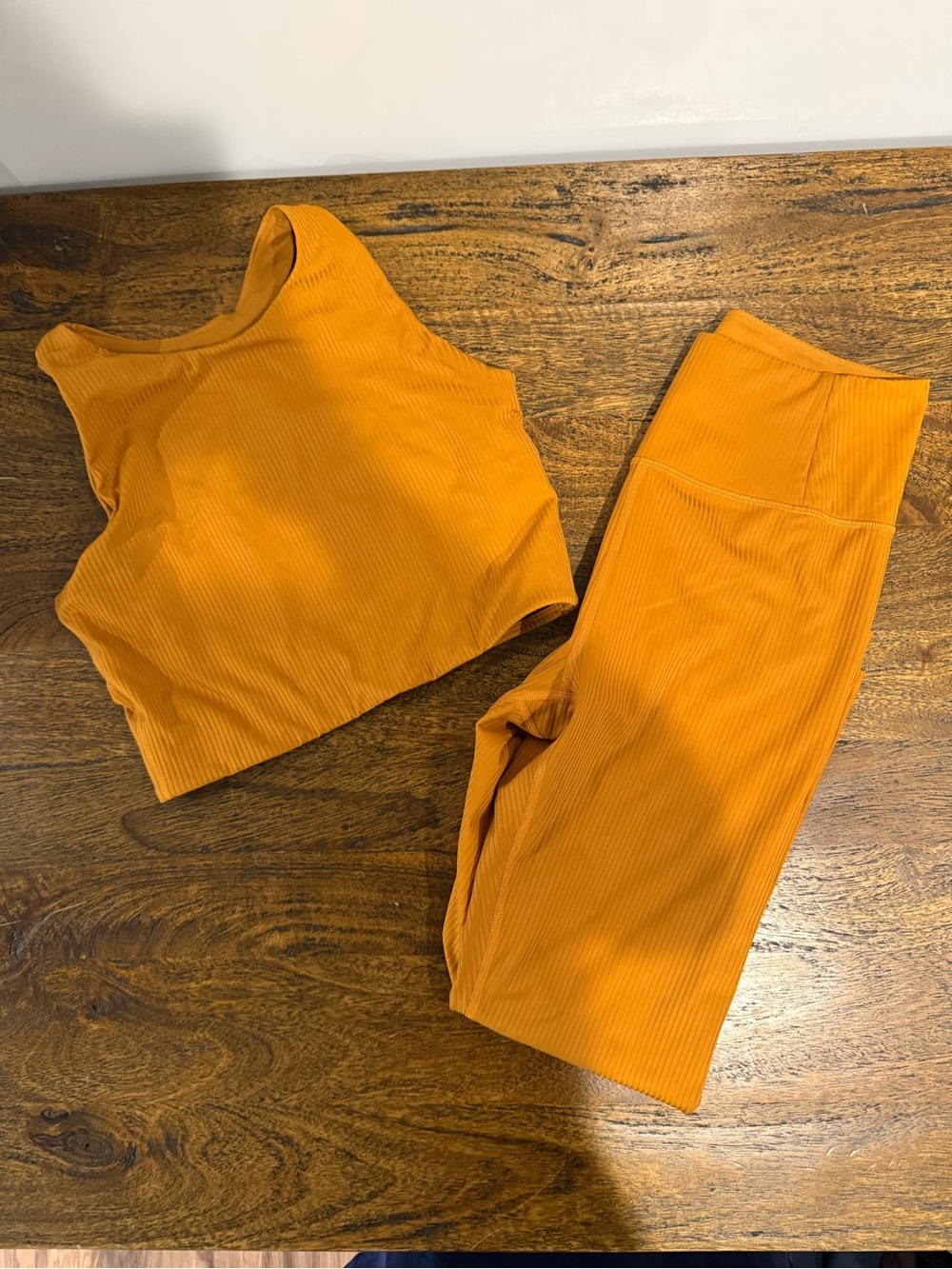 Girlfriend Collective High-Waist Yellow Active Set Leggings and Top - Picture 4 of 9